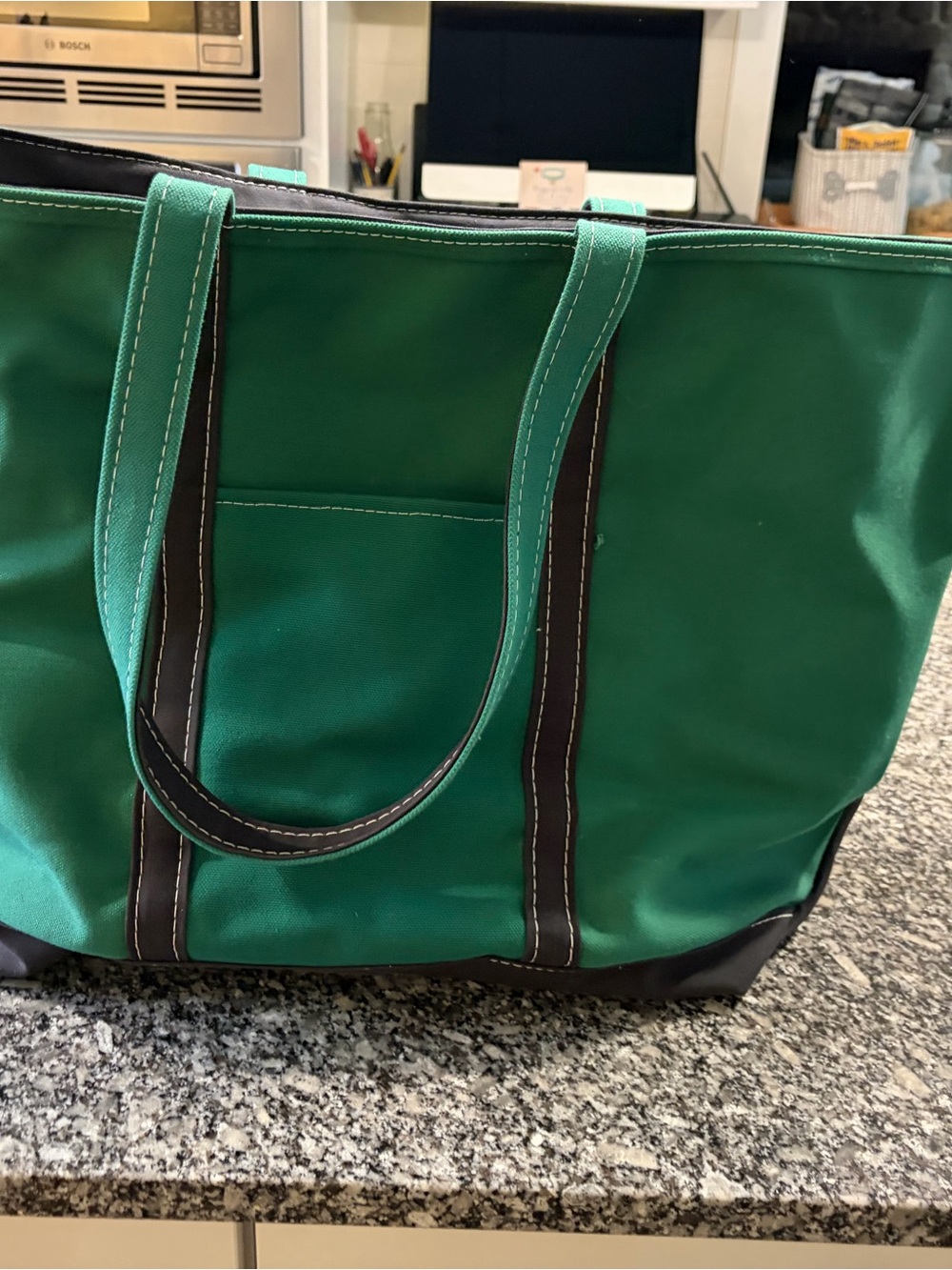 Vintage 1990’s Boat and Tote Bag with Dark Trim - XL RARE